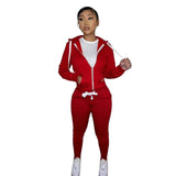 Hooded Coat and Pants Jogging Suit image 3