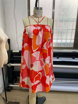 Floral Swing Dress with Spaghetti Straps image 2