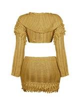 Solid Long Sleeve Short Cardigan Set image 5