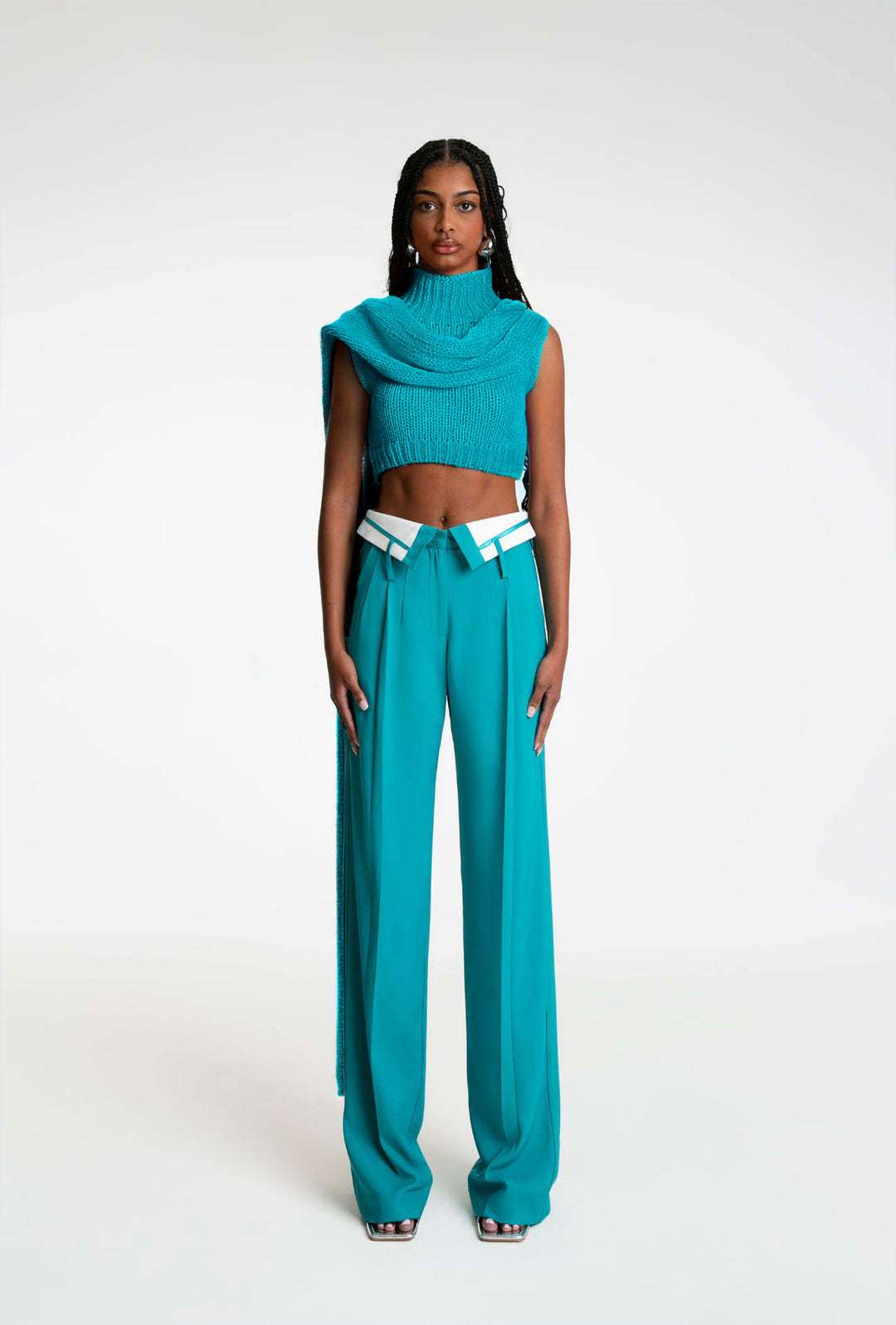 Vivid Contrast Palazzo Pants image 1