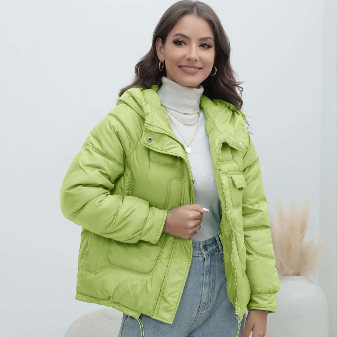CozyCloud Puffer Jacket - XL, Yellow image