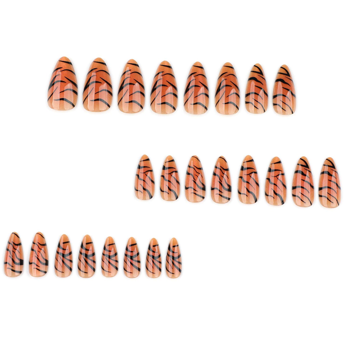 Fierce Tiger Stripes Nail Art image 2