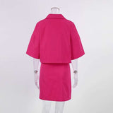 Cropped Shirt & Mini Skirt Two-Piece Set image 1