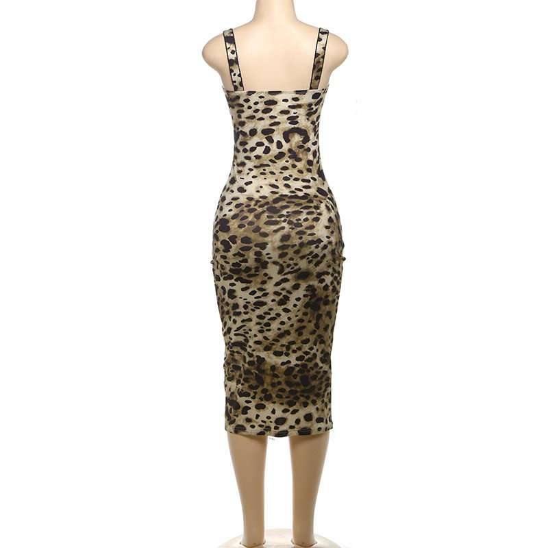 Fierce Leopard Print Midi Bodycon Dress image 3