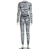 Striped Cut-Out Bodycon Set image 5