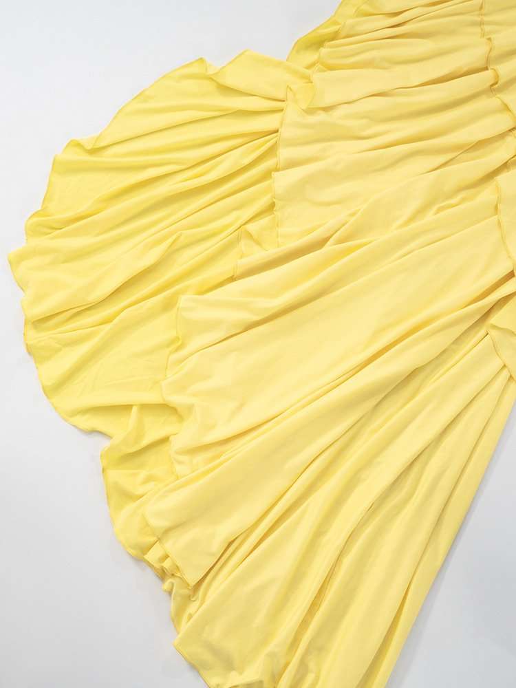 Strapless Asymmetrical Ruffle Dress image 5