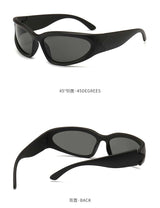 Sleek Black Wraparound Sunglasses image 4