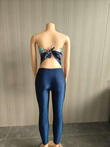 Strapless Top with Navy Leggings image 5