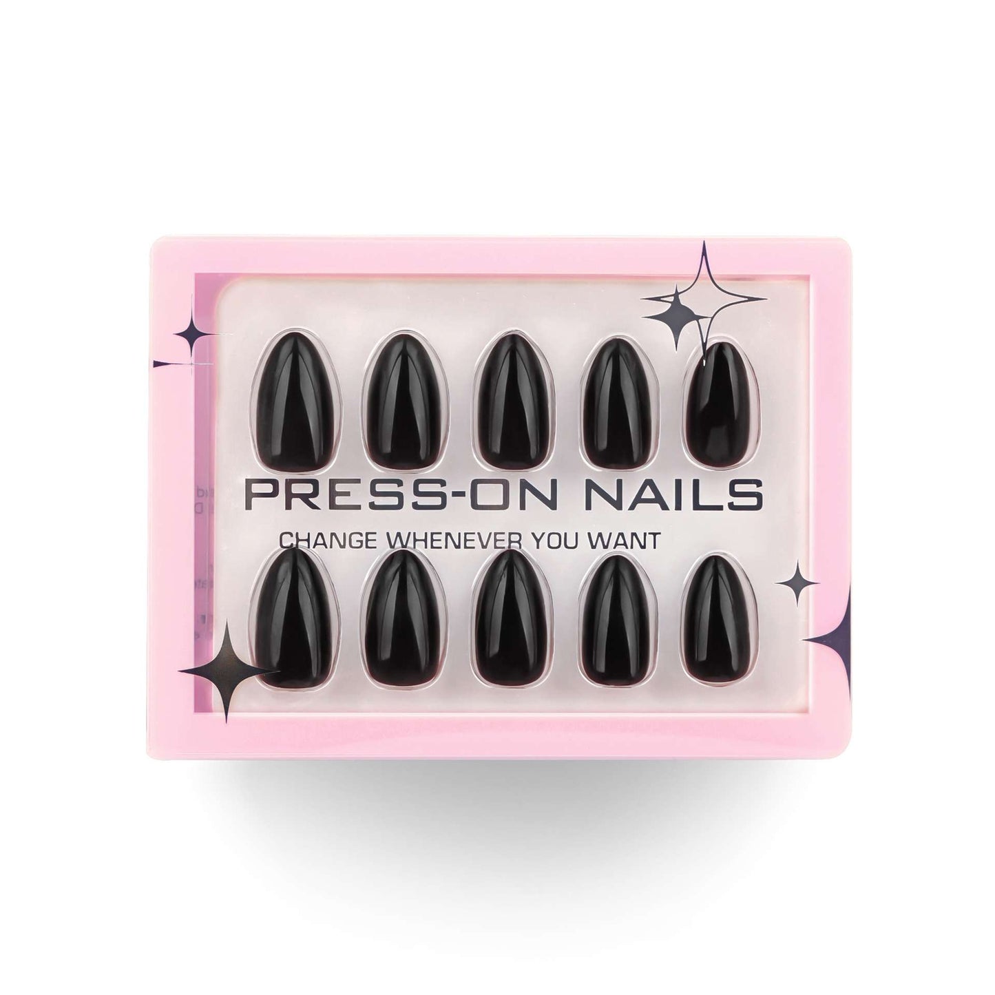 Black Nail Art with Glossy Finish image 2