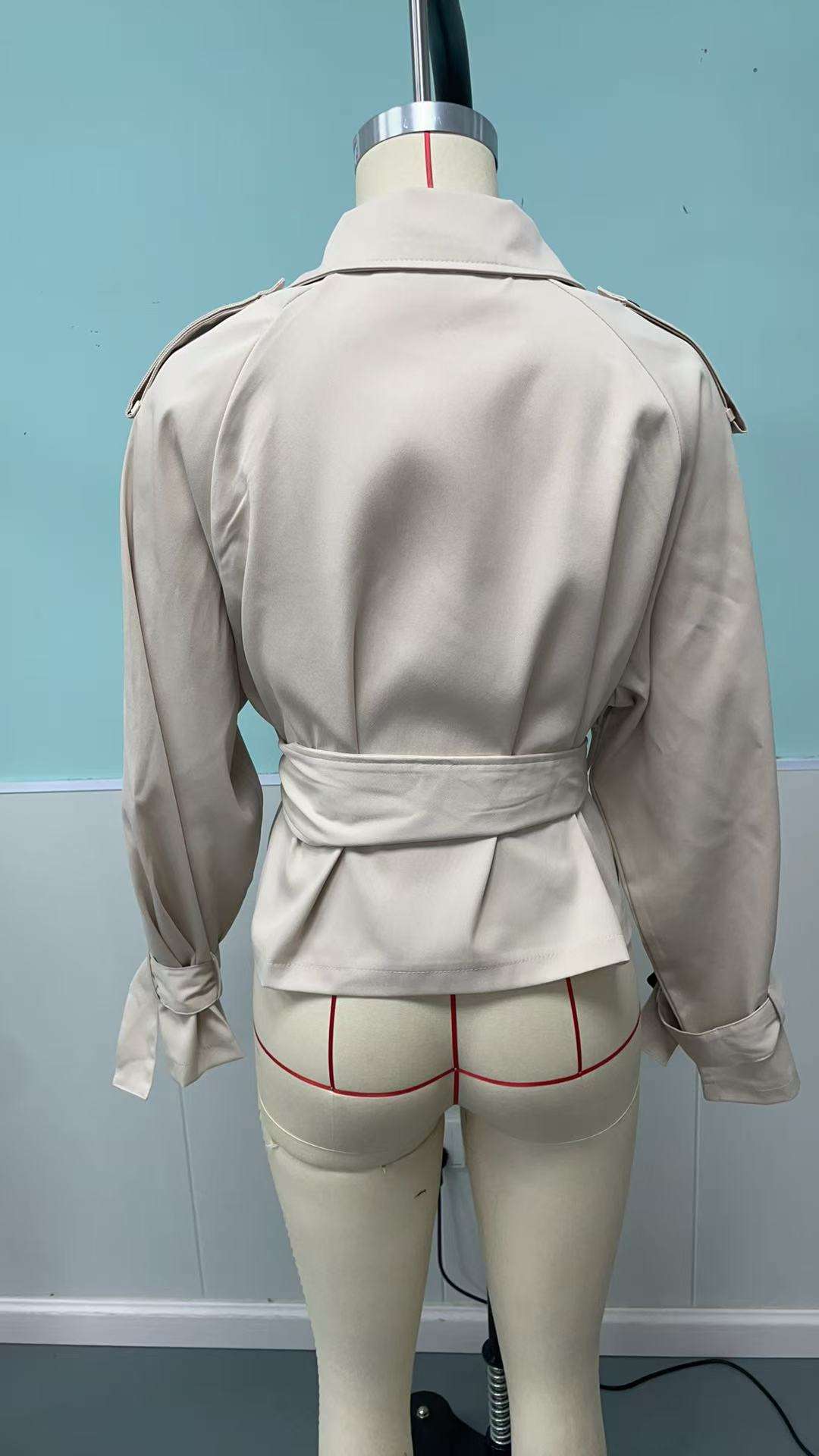 Beige Tie-Front Trench Coat image 5