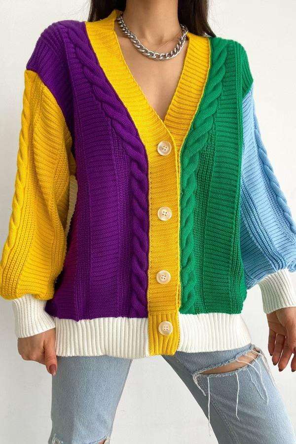 Button Down Long Sleeve Cardigan Sweater image 1