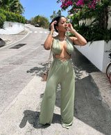 Halter Cut-Out Wide-Leg Jumpsuit image 0