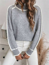 Casual Sweater with Stripe Details image 0