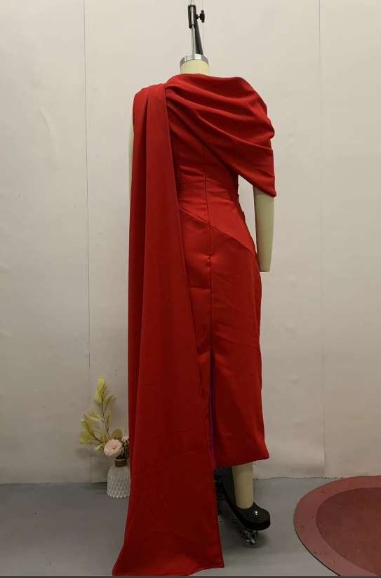 Elegant Draped Evening Gown image 2