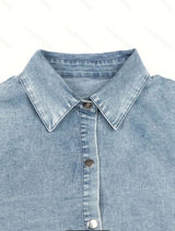 Puff Sleeve Button-Down Mini Dress image 4