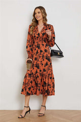 Autumn Bloom Smocked Midi Dress image 3
