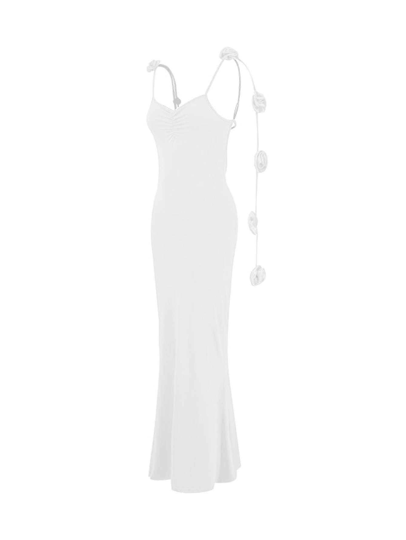 Elegant Bodycon Maxi Dress with Tie Details image 3