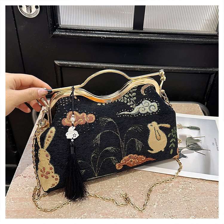 Evening Bag with Gold Chain