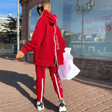 Fashion Swag Tracksuit with Hood - M, Red image