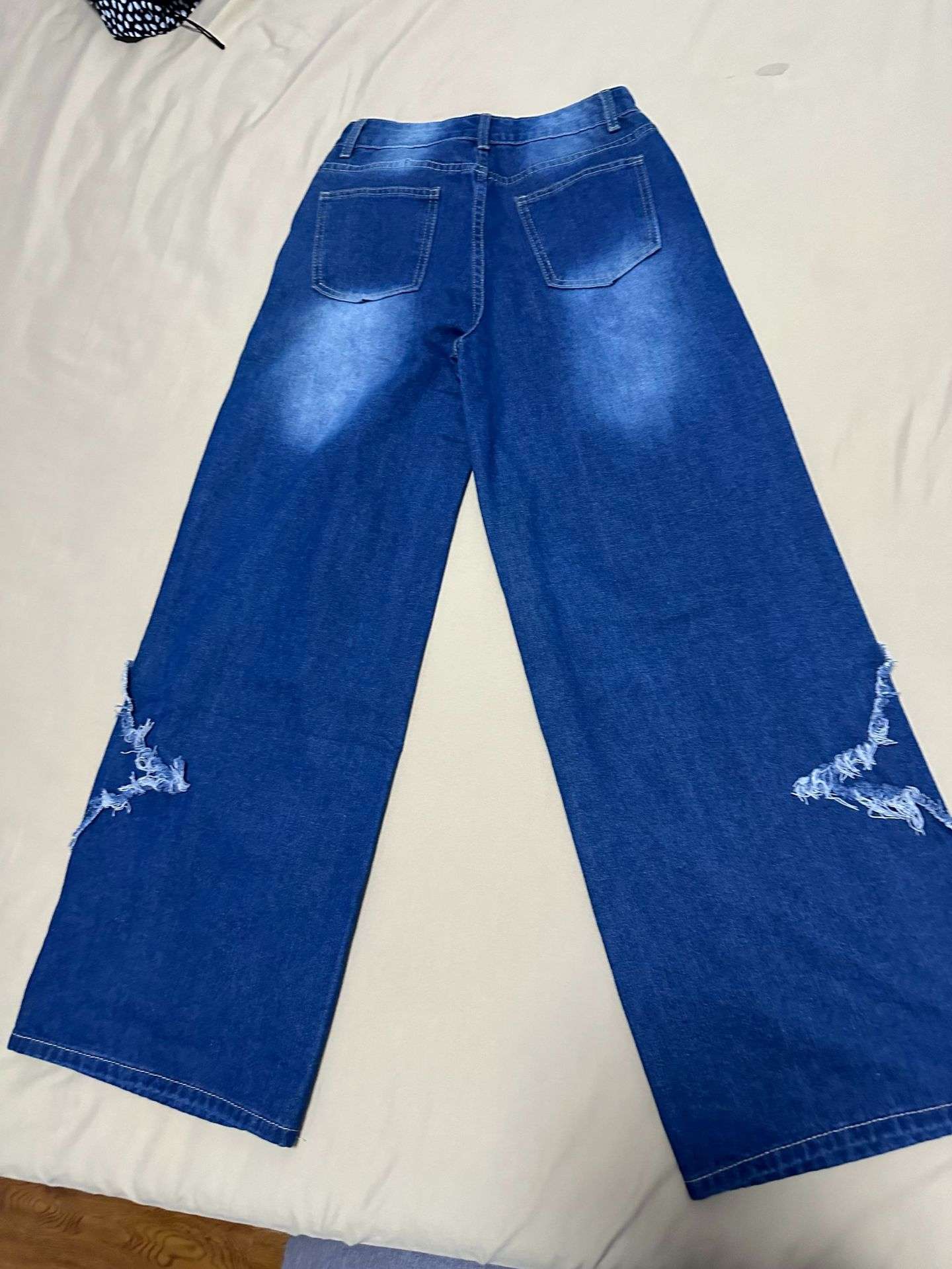 Distressed Wide Leg Jeans image 4