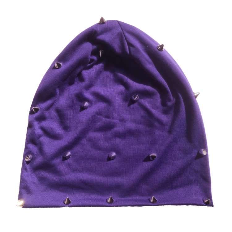 Warm Baggy Slouchy Beanie Hat - Free Size, Violet Purple image