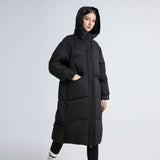 Long Sleeve Hooded Puffer Coat - M, Black image