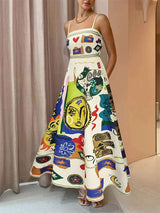 Abstract Print Maxi Dress image 4