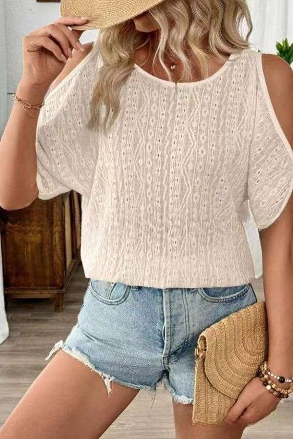Cold Shoulder Lace Top image 0