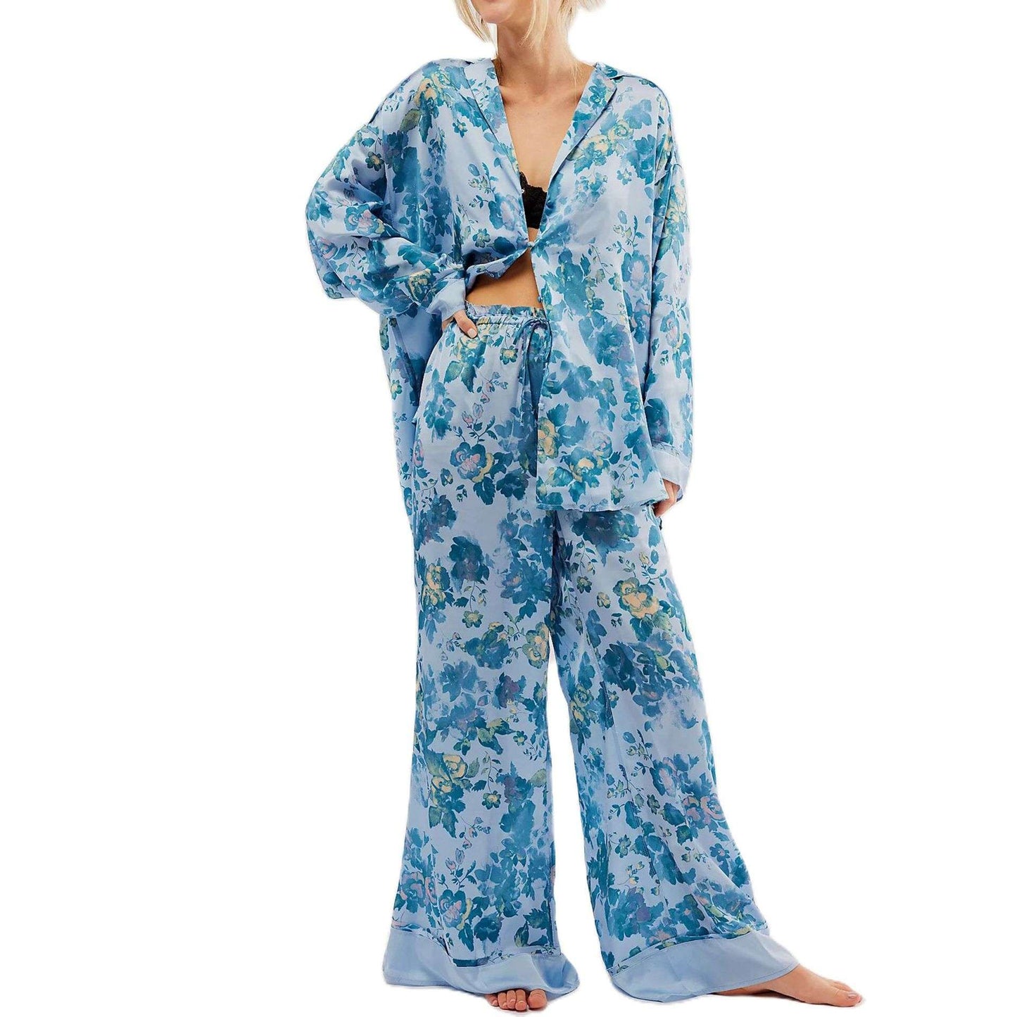 Morning Glory Pyjama Set - S, Blue image