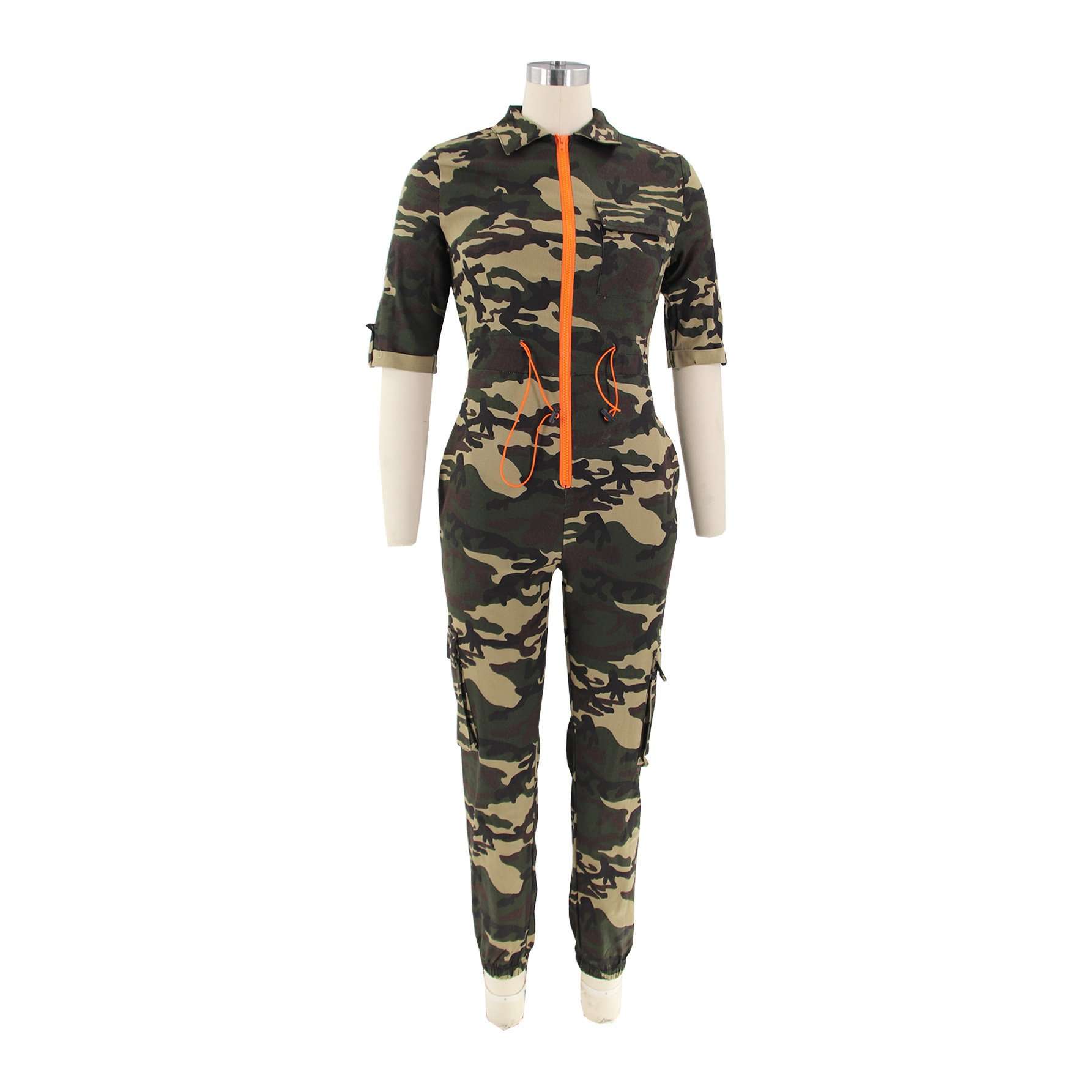 Drawstring Jumpsuit with Accents image 2