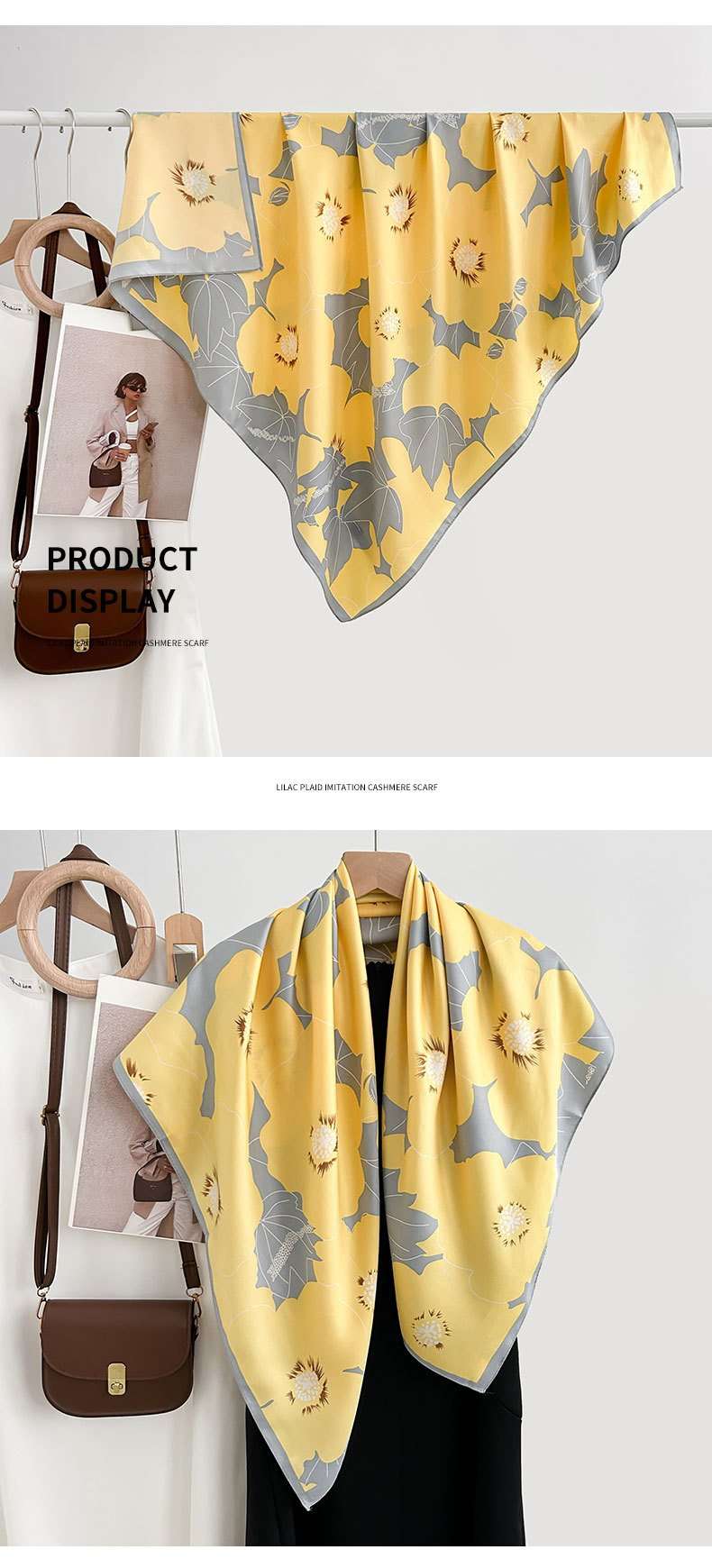 Yellow Floral Scarf image 4