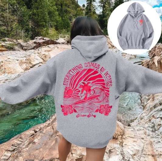 Tidal Wave Chill Hoodie - L, Grey image