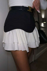 Chic Layered Ruffle Mini Skirt image 1