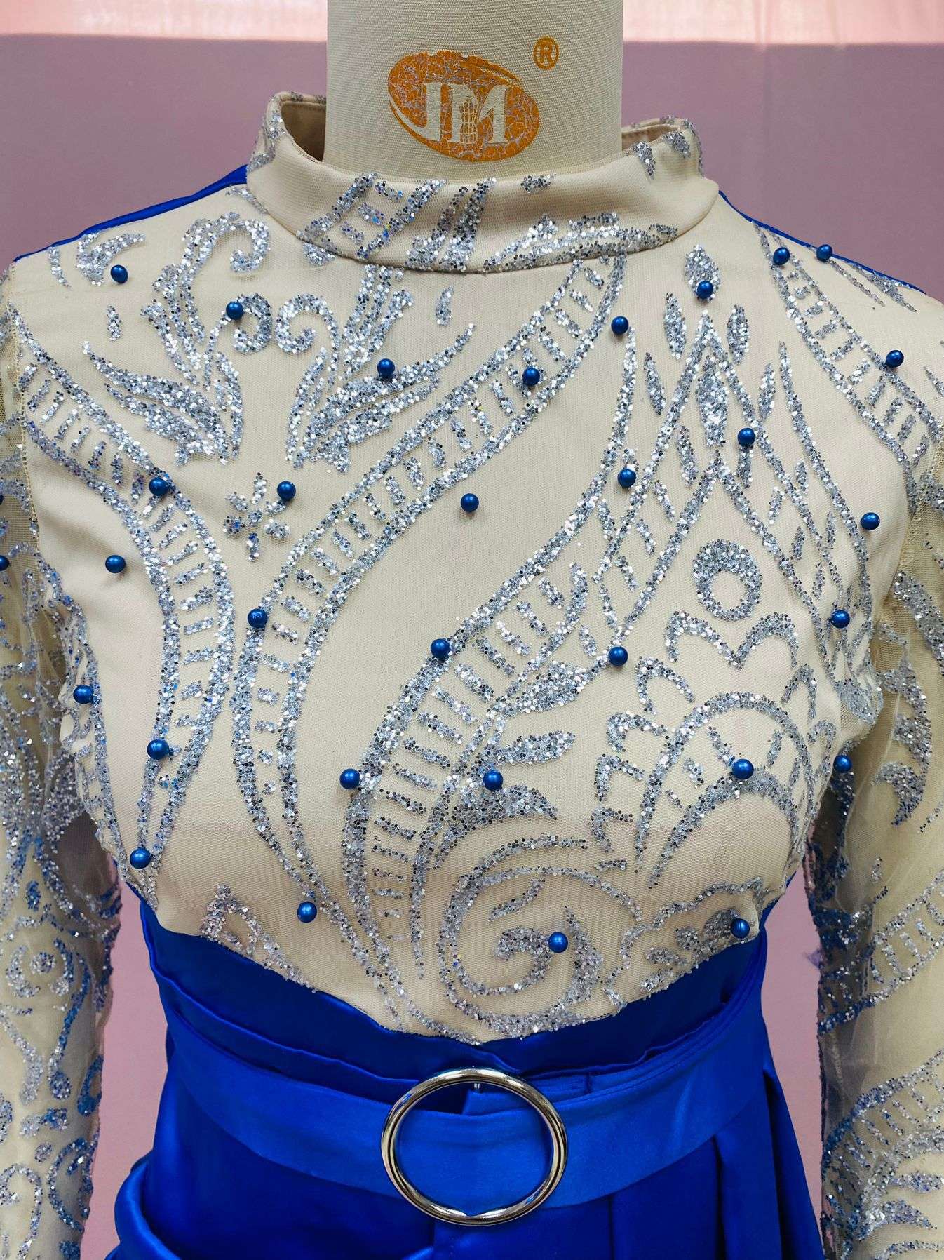 Prom Dress with Beaded Details and Ruffled Split image 4