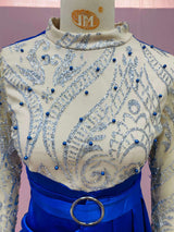 Prom Dress with Beaded Details and Ruffled Split image 4