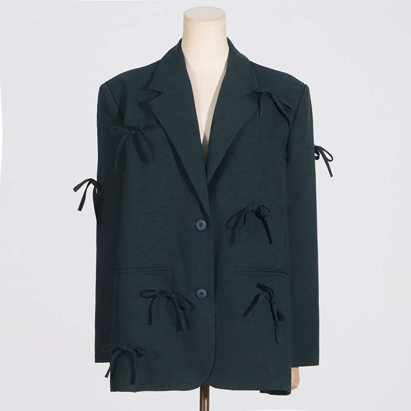 Notch Collar Blazer - L, Black image