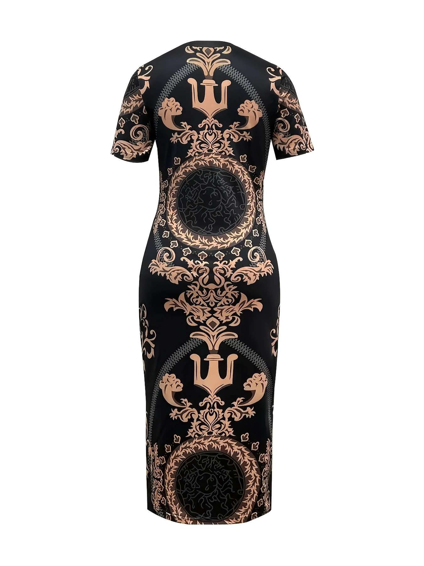 Elegant Baroque Pattern Dress image 2
