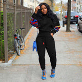 Casual Sporty Chic Lounge Set - M, Black image