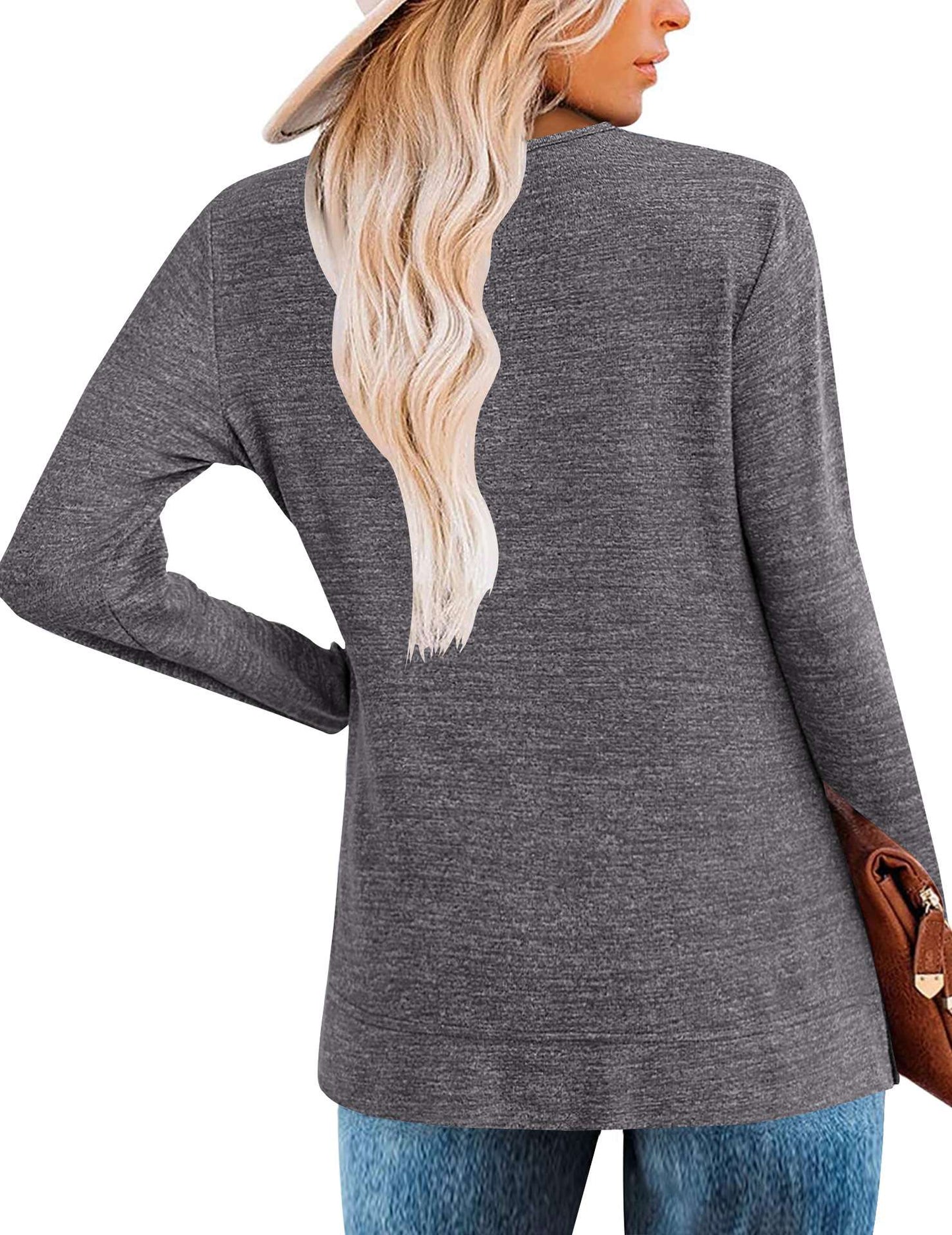 Stylish Asymmetrical Button-Detail Top image 8