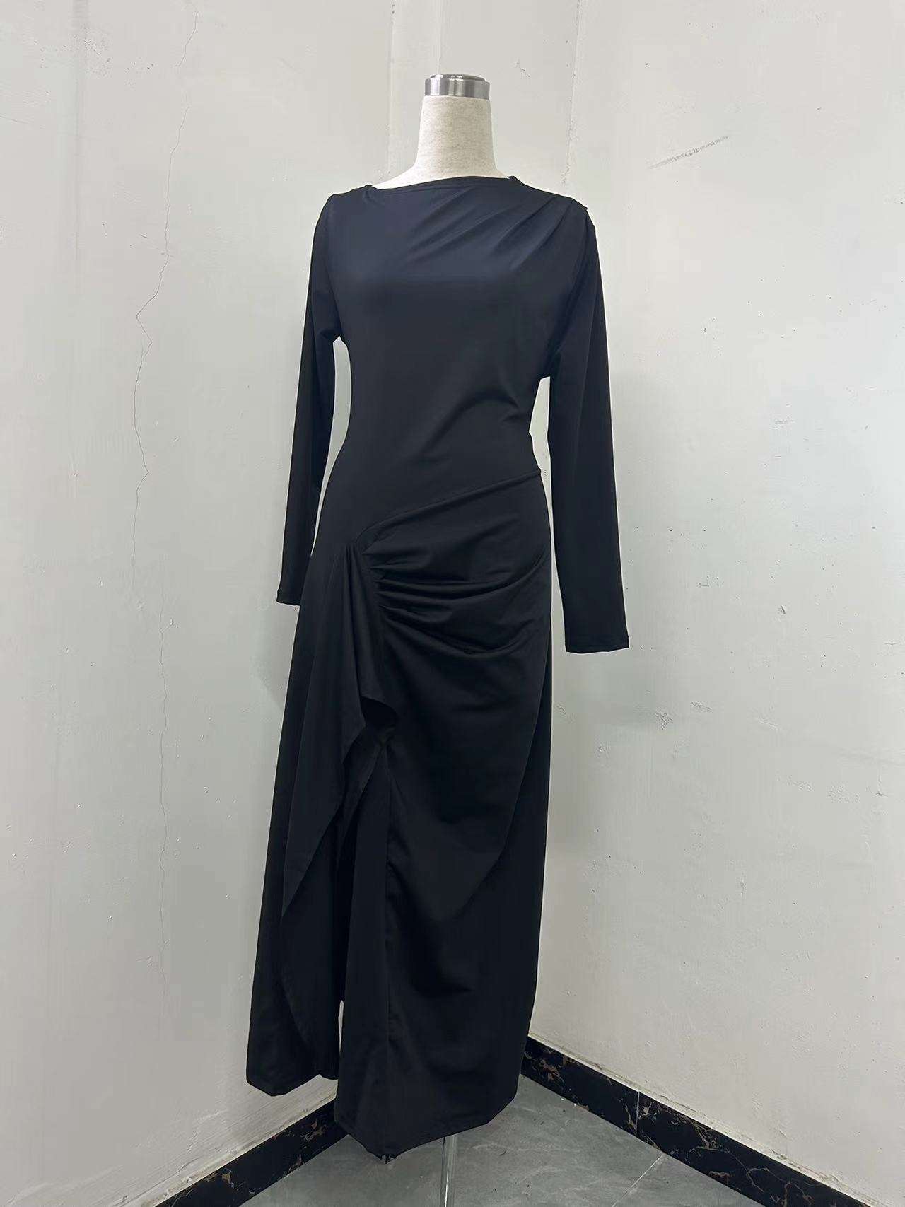 Elegant Solid Color Slimming Dress image 6