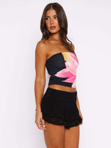 Strapless Floral Print Tube Top image 2