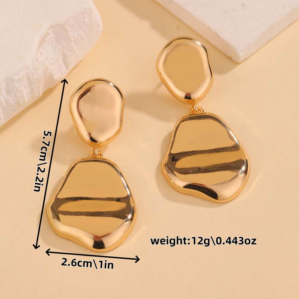 Abstract Chunky Drop Earrings image 5