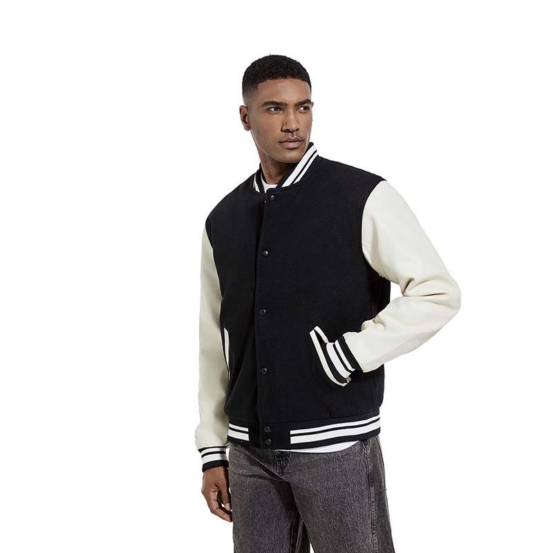 Men Colorblock Casual Bomber Jacket image 7