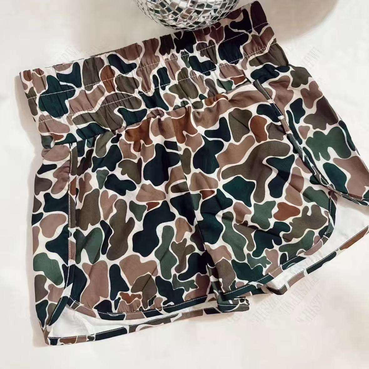 Camouflage Pattern Sports Shorts image 0