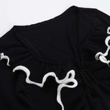 Lace-Up Long Sleeve Top Sweater Cardigan image 9
