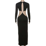 Sultry Black Cutout Evening Dress image 3