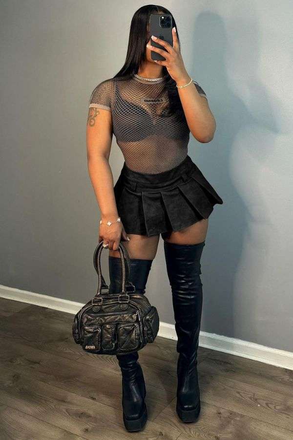 Pleated Mini Skirt image 0