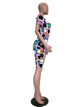 Colorful Geometric Print Two-Piece Set image 4