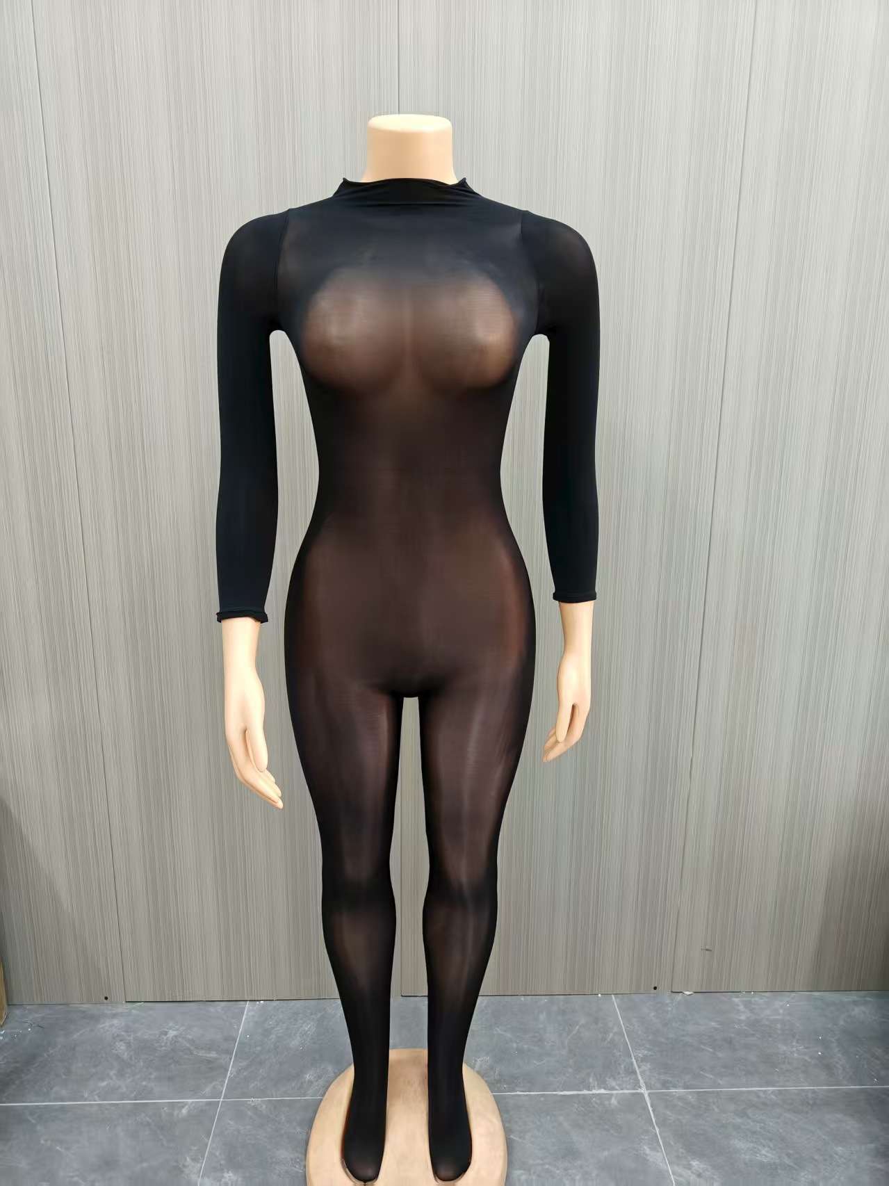Sheer Cut-Out Jumpsuit with Long Sleeves image 3