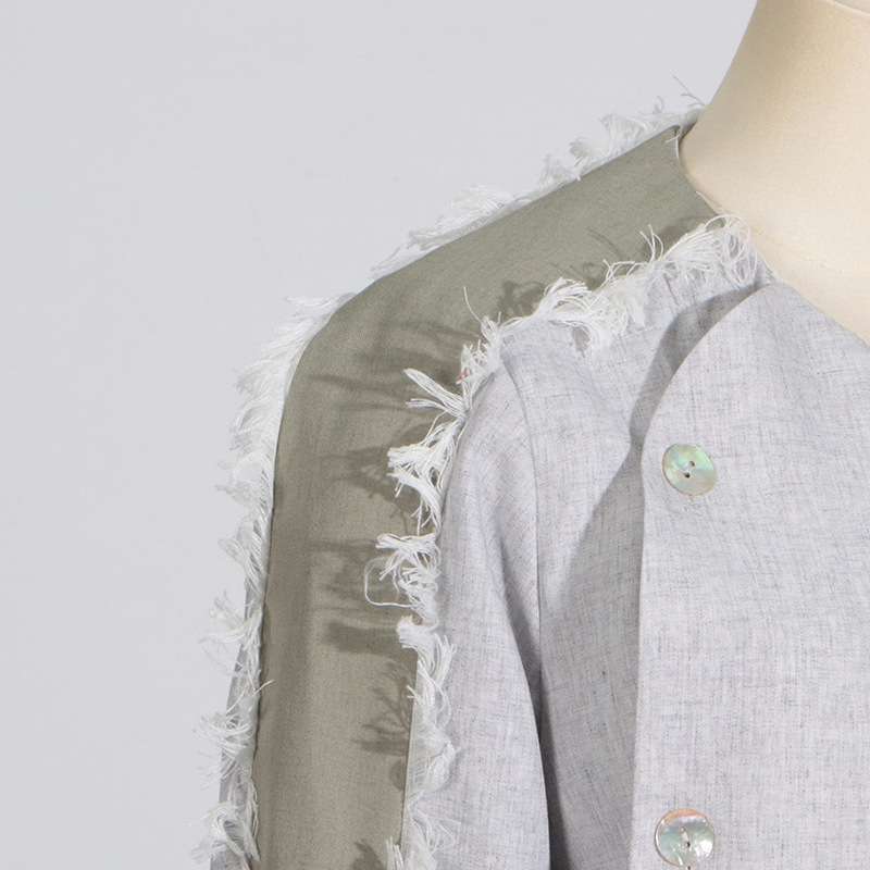 Irregular Length Long Sleeves Burr Blazer image 3